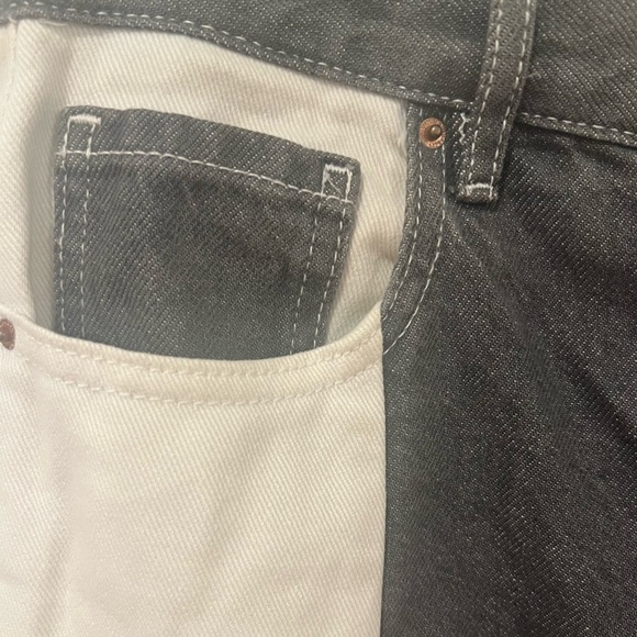 PACSUN High Rise Straight Black White Two Toned Denim Jeans Women Size 28 - Picture 5 of 12